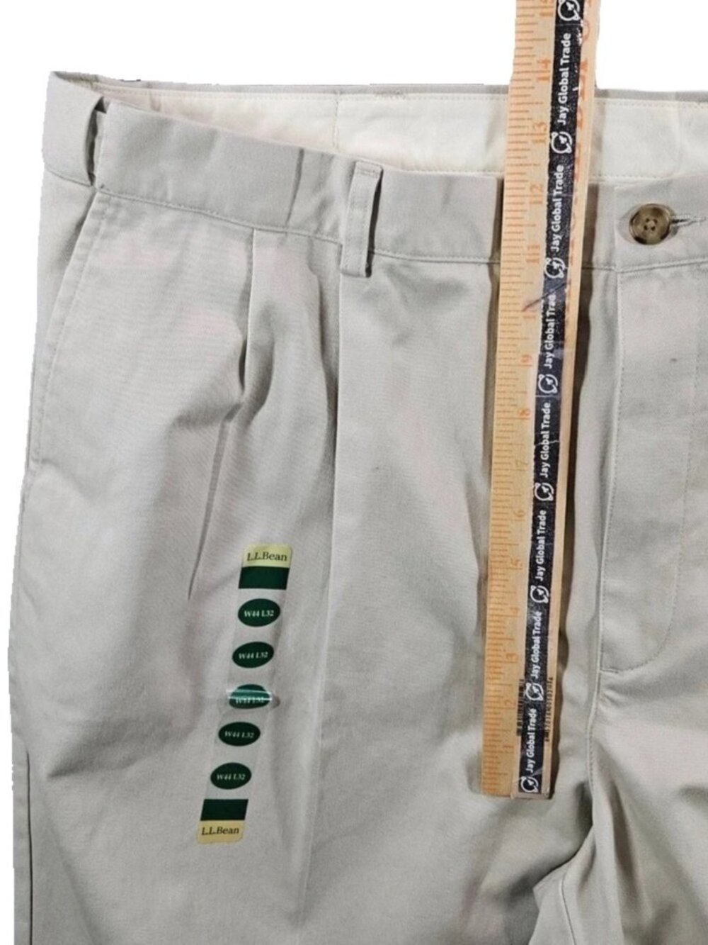 NWT Men's 44 LIGHT BEIGE L.L. Bean Chinos Pant - Inseam: 32" - Picture 6 of 8